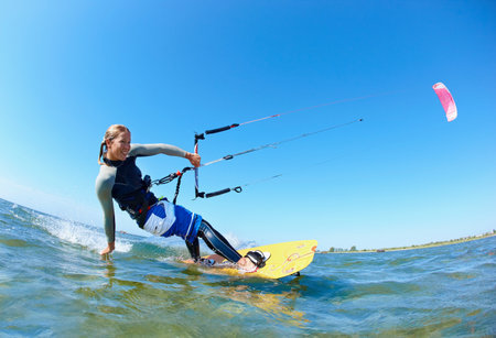 Female Kitesurferの写真素材