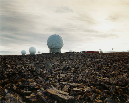 Arctic Research Station, Mountainsの写真素材