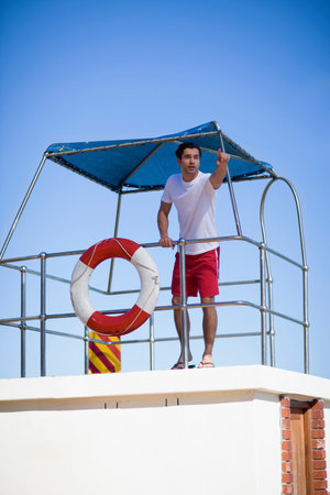 Lifeguard Pointingの写真素材
