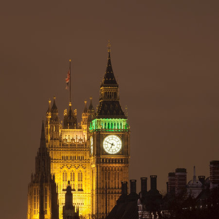 Big Ben And Parliament Lit Up At Night