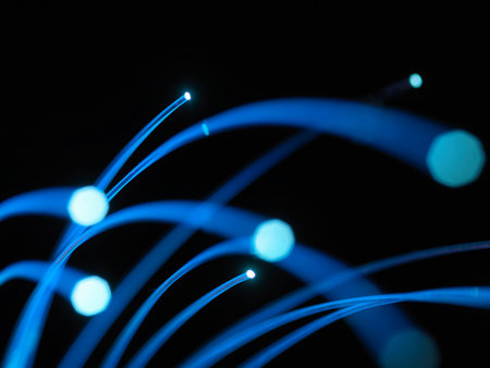 Close Up Of Fiber Optic Cablesの写真素材