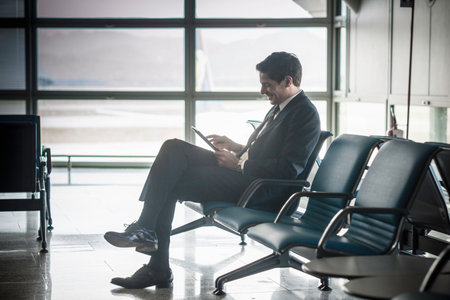 Businessman Using Digital Tabletの写真素材