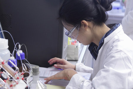 Scientist Working In Labの写真素材