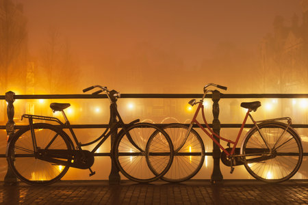 Bicycles In Amsterdam, Netherlandsの写真素材