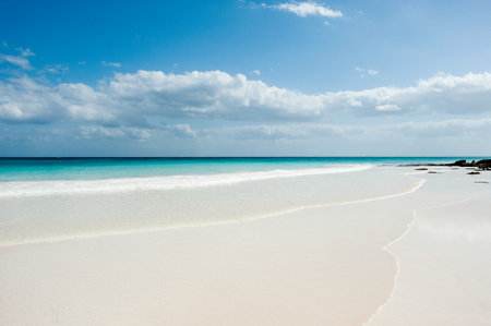 Empty Beach, Tulum, Mexicoの写真素材