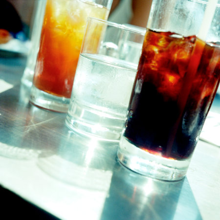 Soft Drinks In Glassesの写真素材