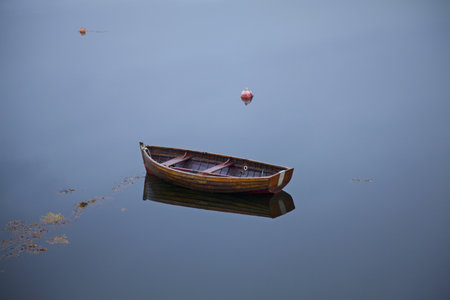 Lone Boat On Sea Loch, Highland, Scotland