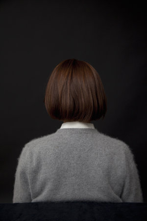 Rear View Portrait Of Womanの写真素材