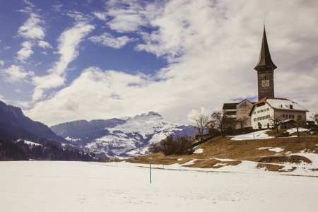 Church Of Saint Maria, Sagogn, Swiss Alps, Switzerland