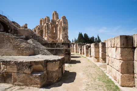 Detail Of Amphitheater Ruins, El Jem, Tunisia