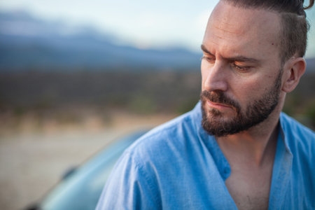 Portrait of man outdoors
