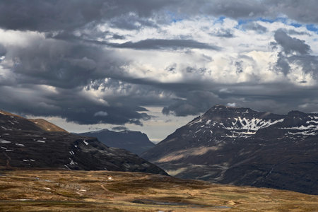 Rocky mountains in rural landscapeの写真素材