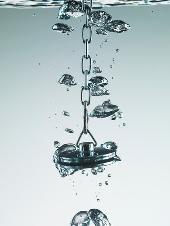 Plug bubbling in water