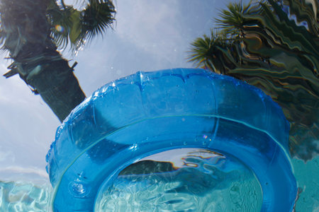 Inner tube viewed from underwater