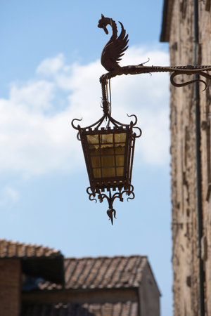 Close up of ornate streetlightの写真素材