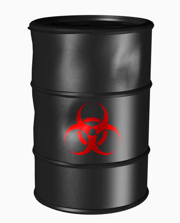 Barrel with a toxic symbolの写真素材