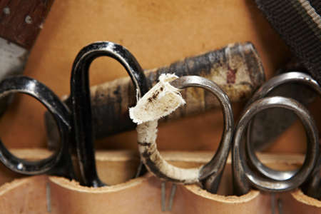 Close up of scissors handles