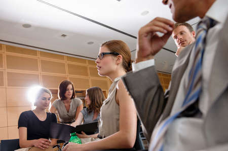 Business people talking in office