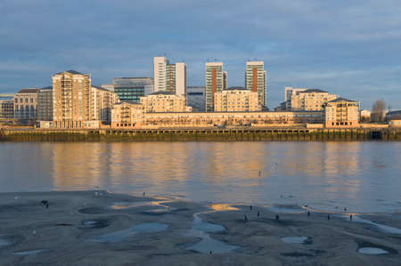City buildings on waterfront