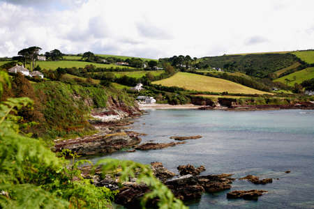 Bay in rural landscapeの写真素材