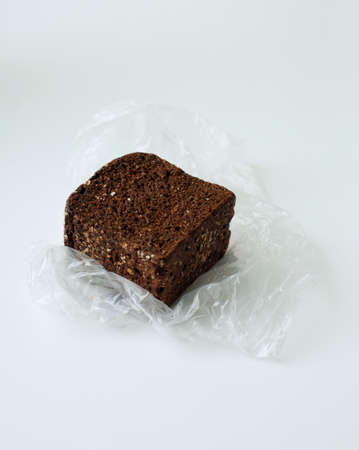 Close up of dark rye breadの写真素材
