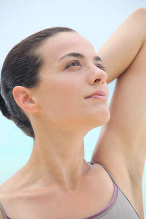 Close up of woman?s smiling face