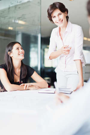 Business people talking in meetingの写真素材