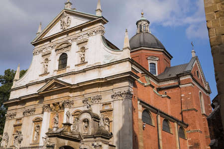 Ornate church with domed roofの写真素材