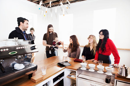 People in coffee shopの写真素材