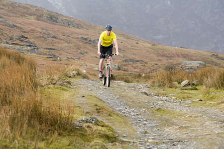 A man cycling