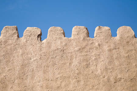 Crumbling mud wallの写真素材