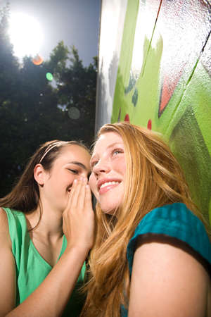 Teenage girls gossipingの写真素材
