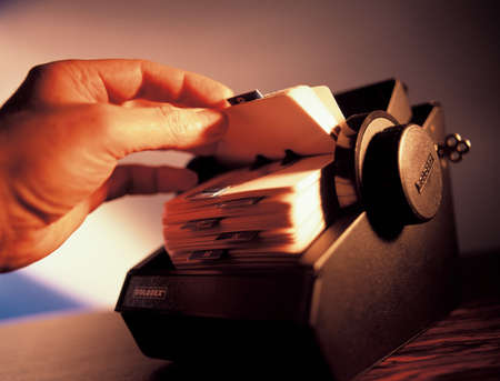 Rotary card fileの写真素材