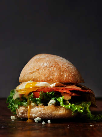 Ham and egg rollの写真素材