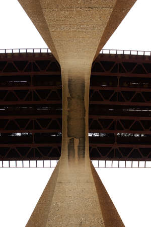 Railway bridge from belowの写真素材