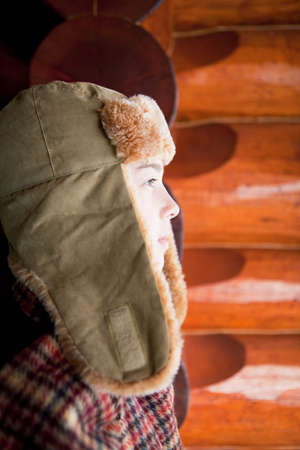 Boy wearing hat, portrait