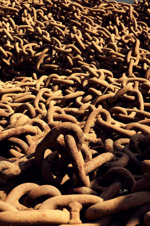 Rusted chainsの写真素材