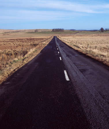 Rural road, Scottish borders, UK