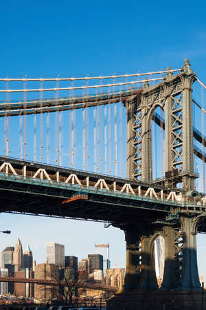 Manhattan Bridge and city skyline