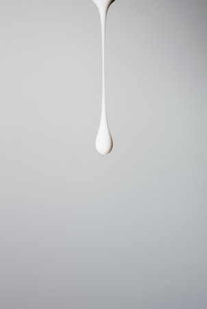 Drop of white paintの写真素材
