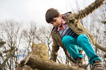 Boy at playgroundの写真素材