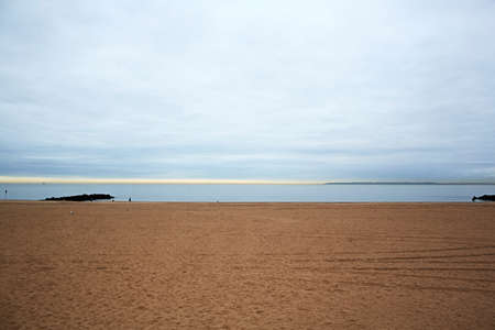 Empty beach, New York, USAの写真素材