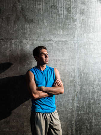 Portrait of an athletic young manの写真素材