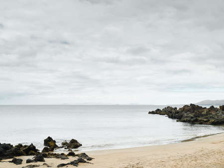 Beach at Lanzarote, Spainの写真素材