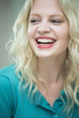 Young woman laughingの写真素材