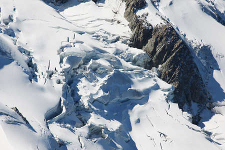 Mont Blanc Glacier, Chamonix, Haute Savoie, Franceの写真素材