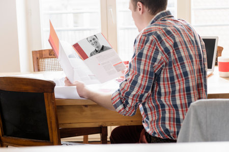 Man readingの写真素材