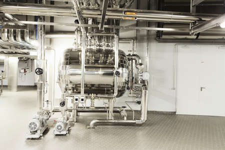 Machinery in a brewery
