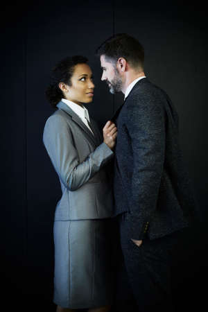 Portrait of couple in business clothingの写真素材