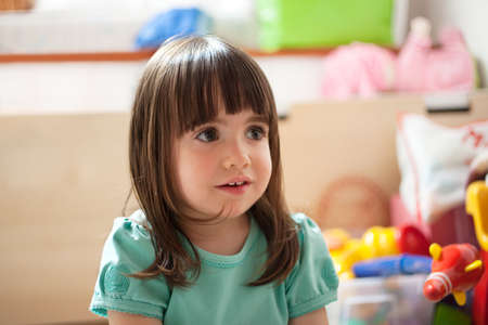 Portrait of brunette girlの写真素材